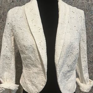 White floral H&M blazer